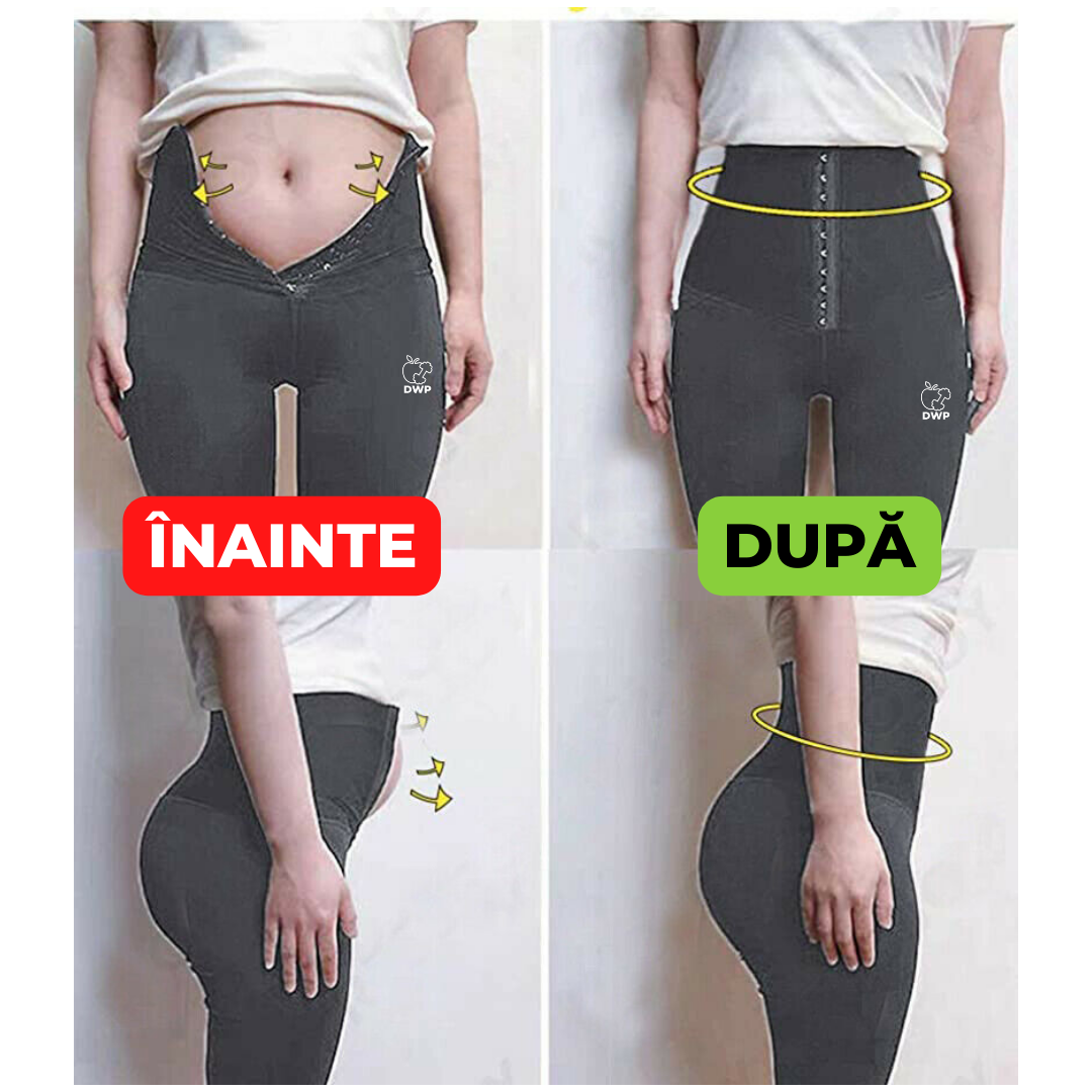 Colanți DWP Fitness Modelatori pentru Slăbit - 2 în 1 - Neopren Complet
