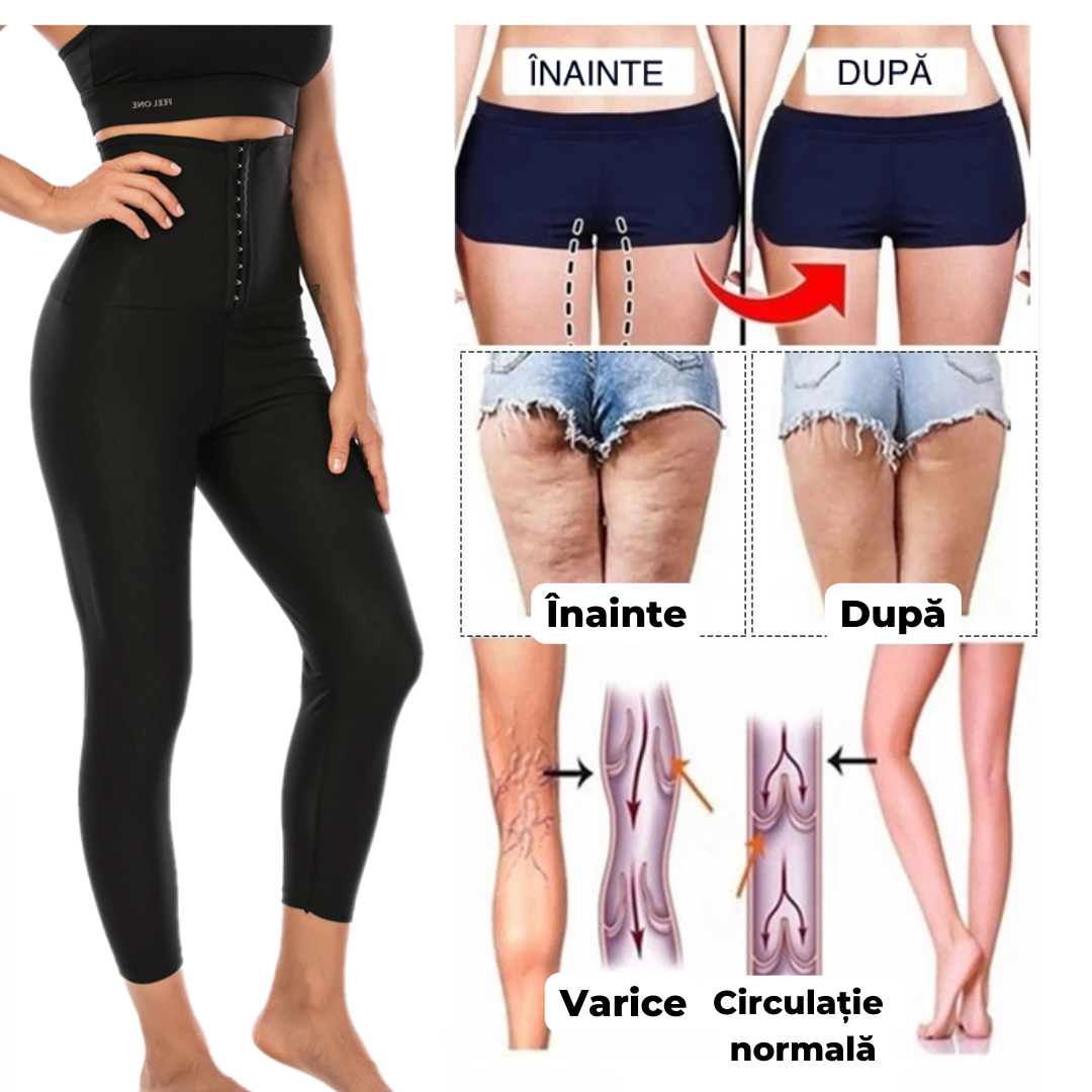 Colanți DWP Fitness Modelatori pentru Slăbit - 2 în 1 - Neopren Complet