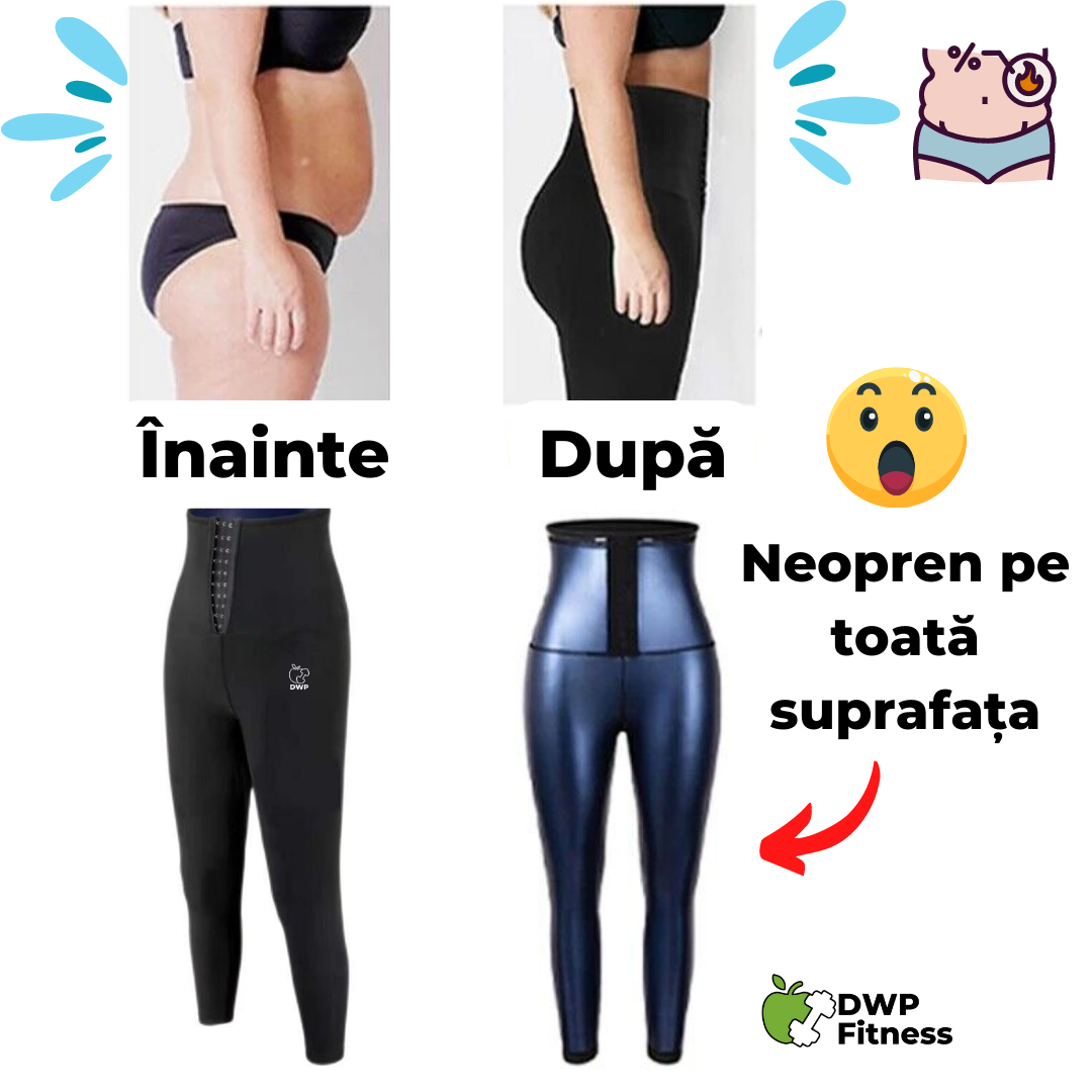 Colanți DWP Fitness Modelatori pentru Slăbit - 2 în 1 - Neopren Complet