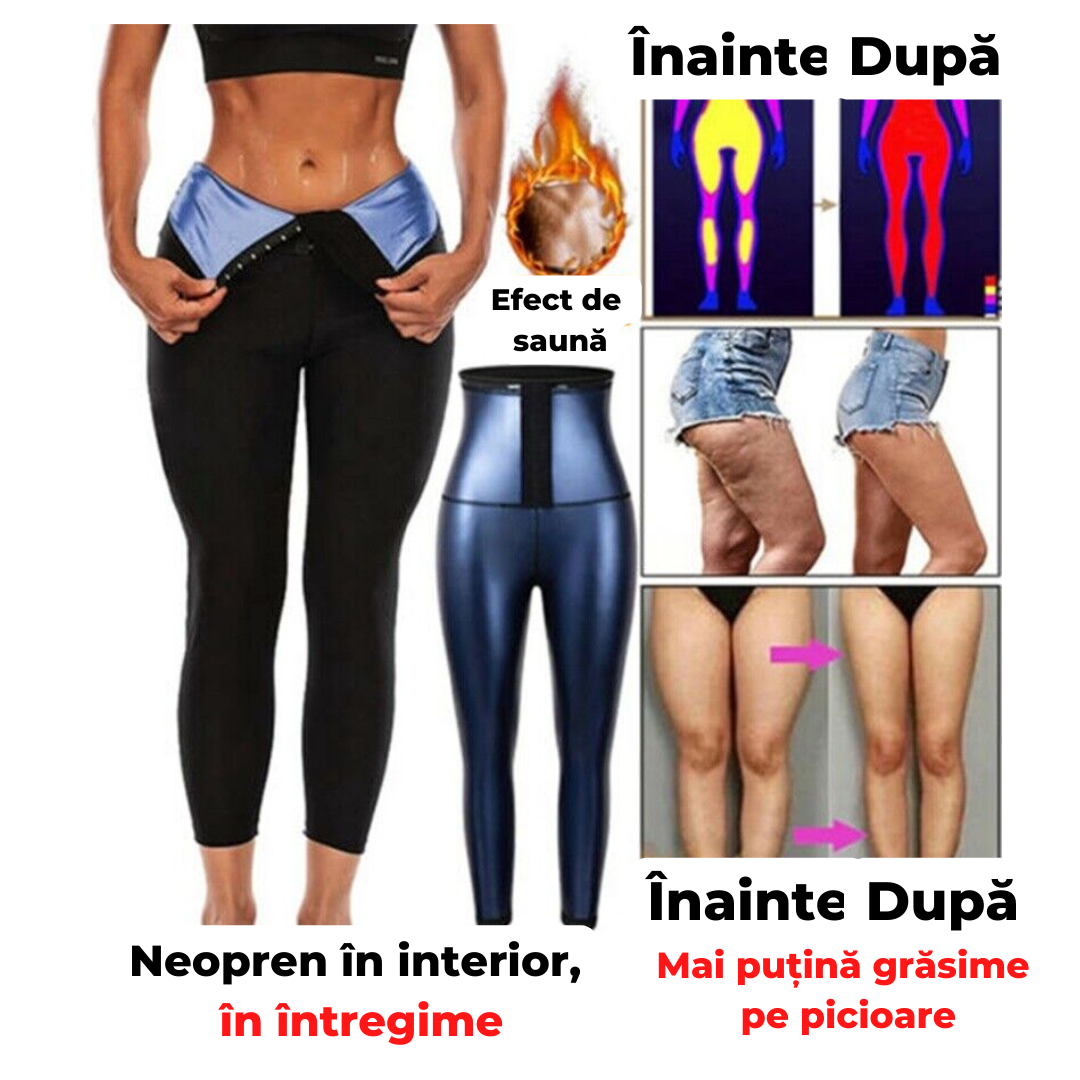 Colanți DWP Fitness Modelatori pentru Slăbit - 2 în 1 - Neopren Complet