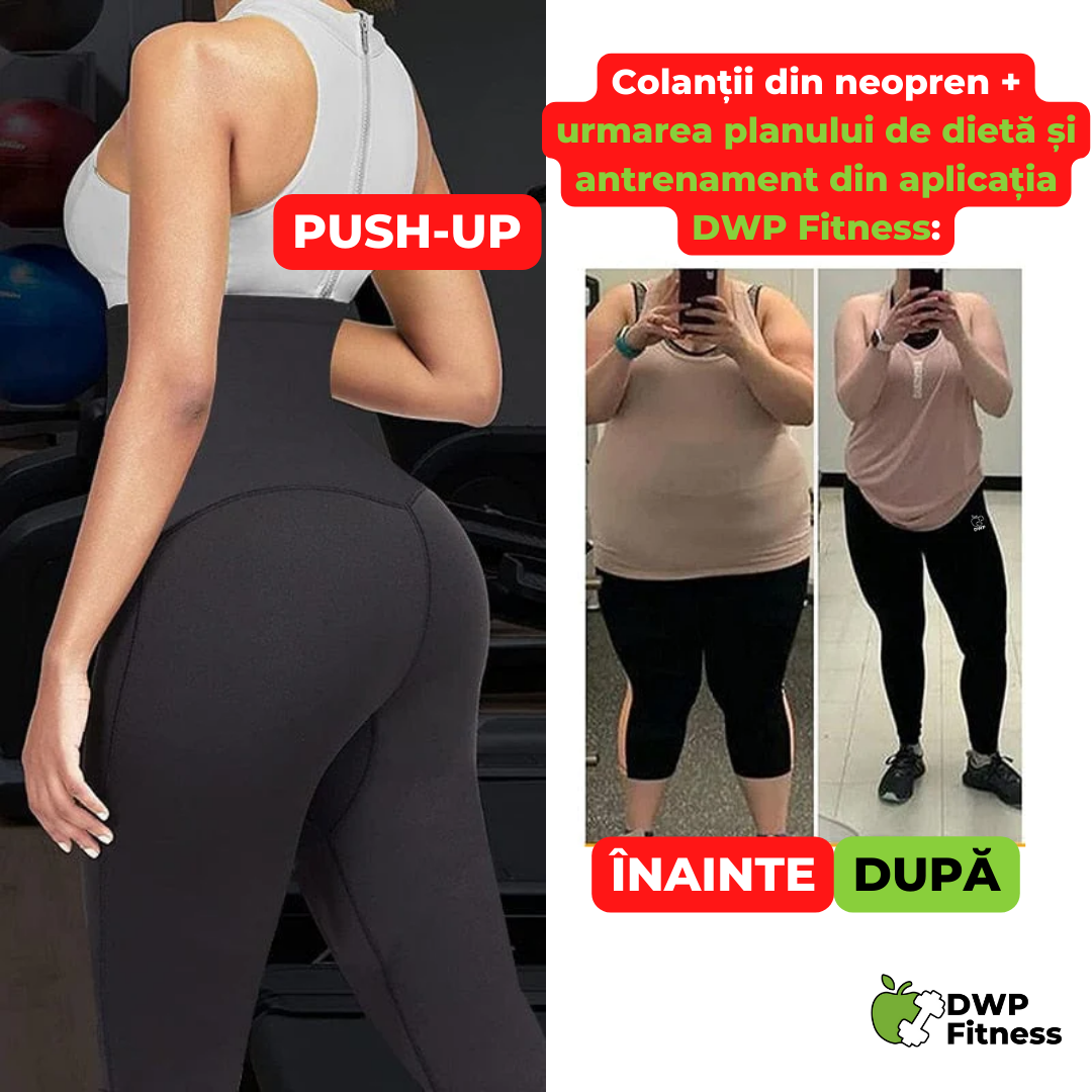 Colanți DWP Fitness Modelatori pentru Slăbit - 2 în 1 - Neopren Complet