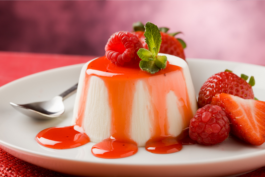 Panna Cotta cu căpșuni - rețeta cu puține calorii