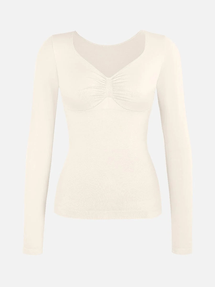 Top Modelator DWP – Mânecă lungă, Compresie Ridicată & Push-Up