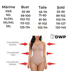 Body Modelator SKIN, Spate Gol, DWP Fitness-Efect Compresie,Tanga