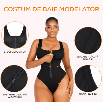 Costum de Baie "One Piece" Modelator, Efect de Compresie - DWP Fitness