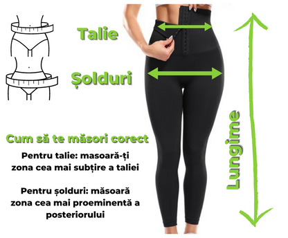 2 Perechi - Colanți Corset Modelatori 2 în 1 Scurți - Centură cu "Efect Termic"