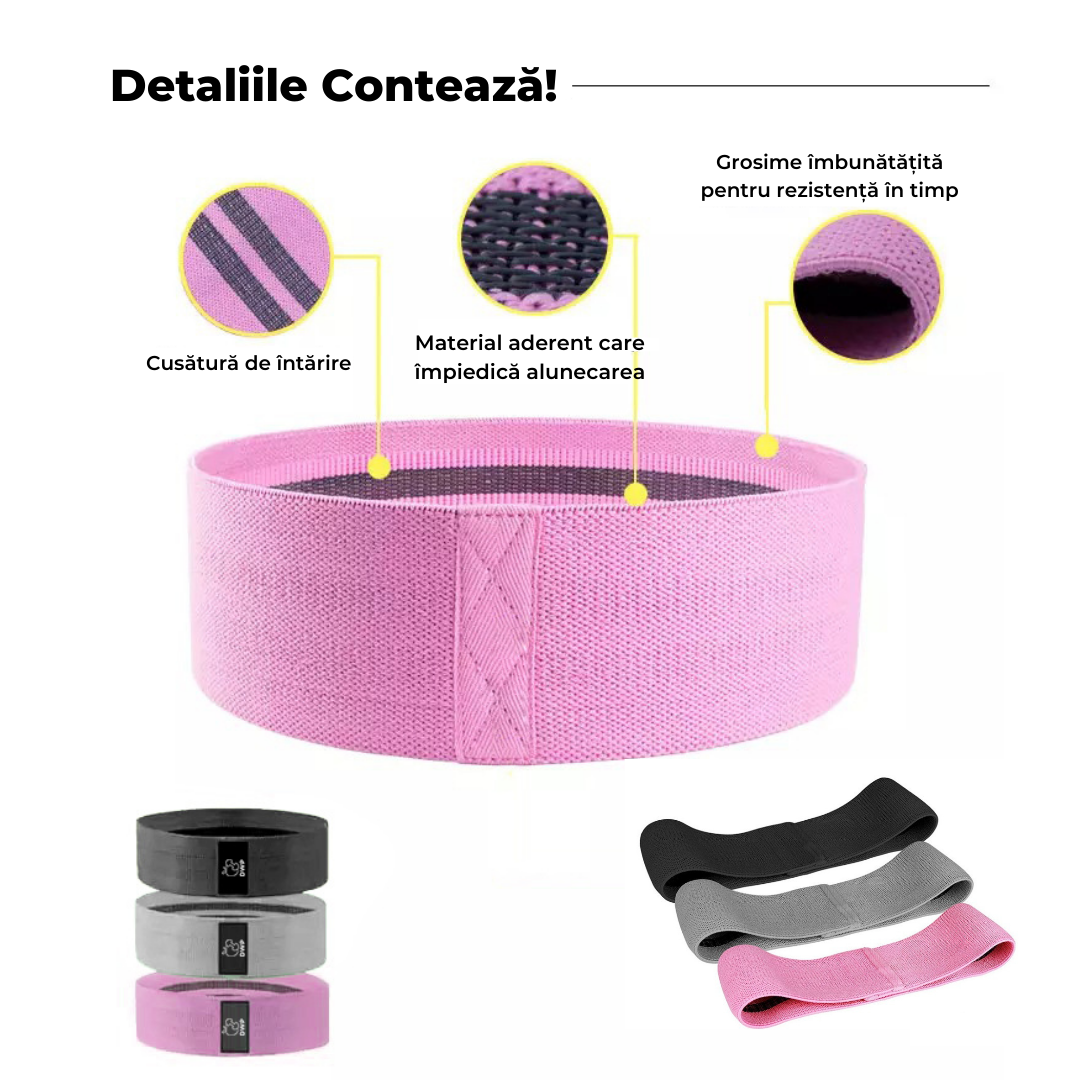 Pachet PROMO - Colanți DWP Fitness PRO - Tie Dye + Benzi Elastice – 3 Niveluri de intensitate