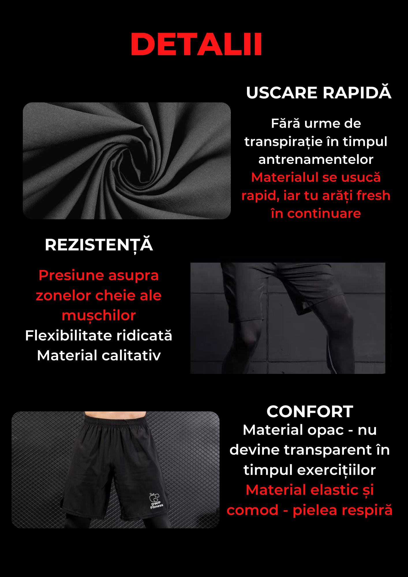 Bluză Compresie + Pantaloni Scurți + Pantaloni Compresie DWP Fitness X-Treme