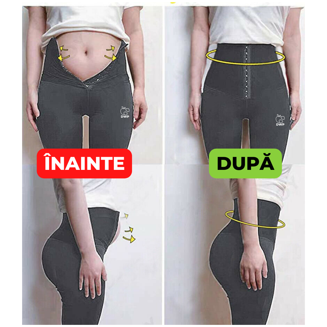 Colanți Corset DWP ORIGINALI, Modelatori pentru Slăbit - 2 în 1 - Centură Termică