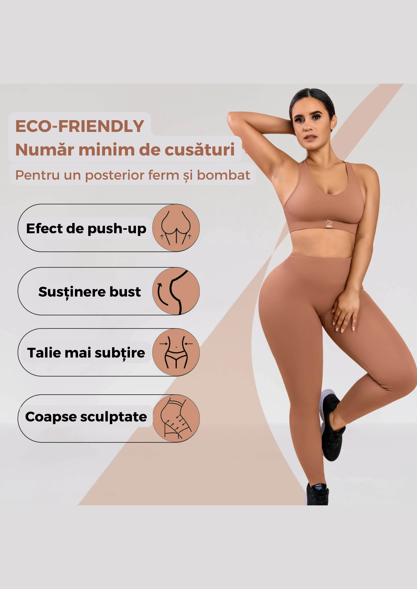 Compleu DWP Shape Eco-Friendly Premium - Fără Cusături, Efect Modelator & Push-Up