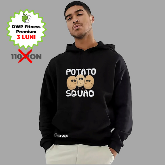 Hoodie DWP Fitness Signature Potato Squad, Unisex, Flaușat