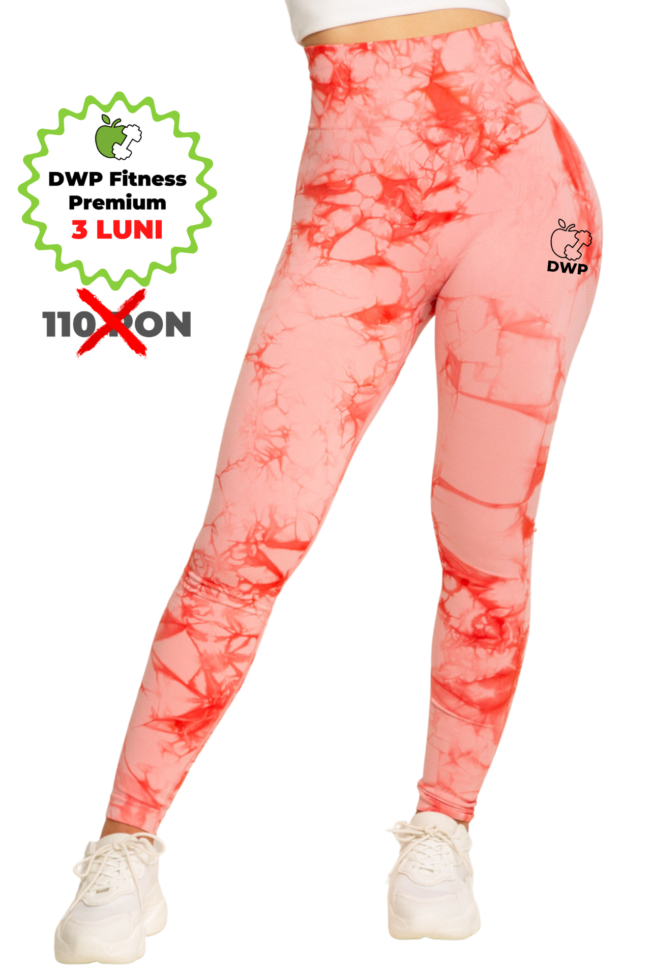 Colanți DWP Fitness PRO - Tie Dye, Fără cusături și Talie Înaltă