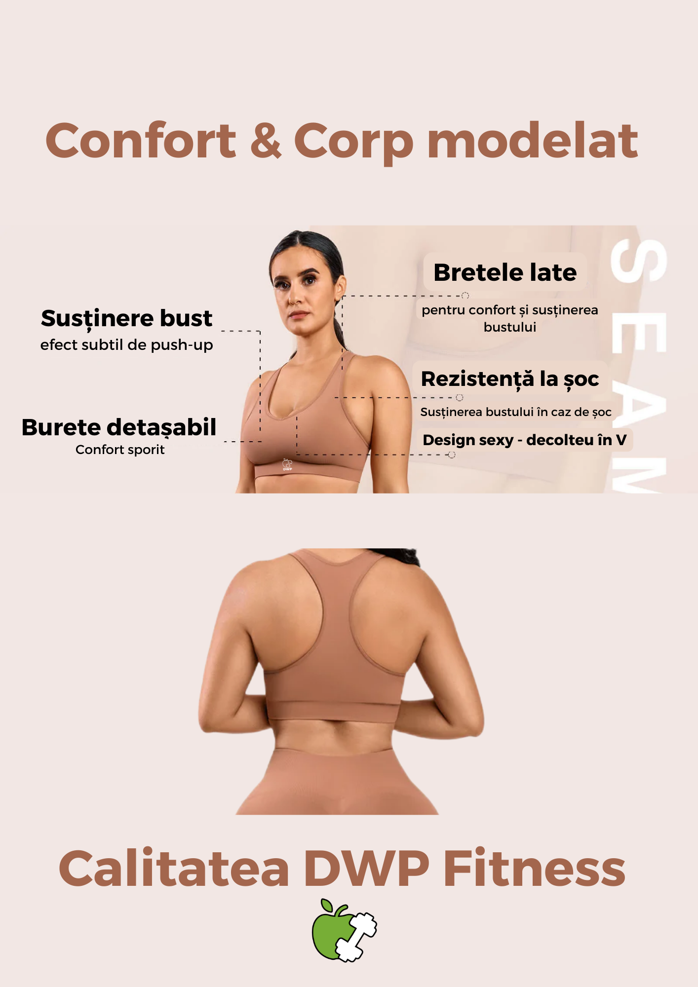 Compleu DWP Shape Eco-Friendly Premium - Fără Cusături, Efect Modelator & Push-Up