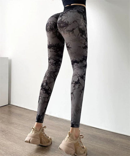 Colanți DWP Fitness PRO - Tie Dye, Fără cusături și Talie Înaltă