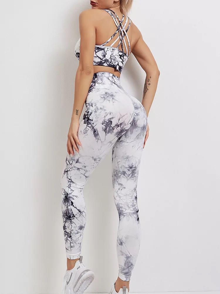 Colanți DWP Fitness PRO - Tie Dye, Fără cusături și Talie Înaltă