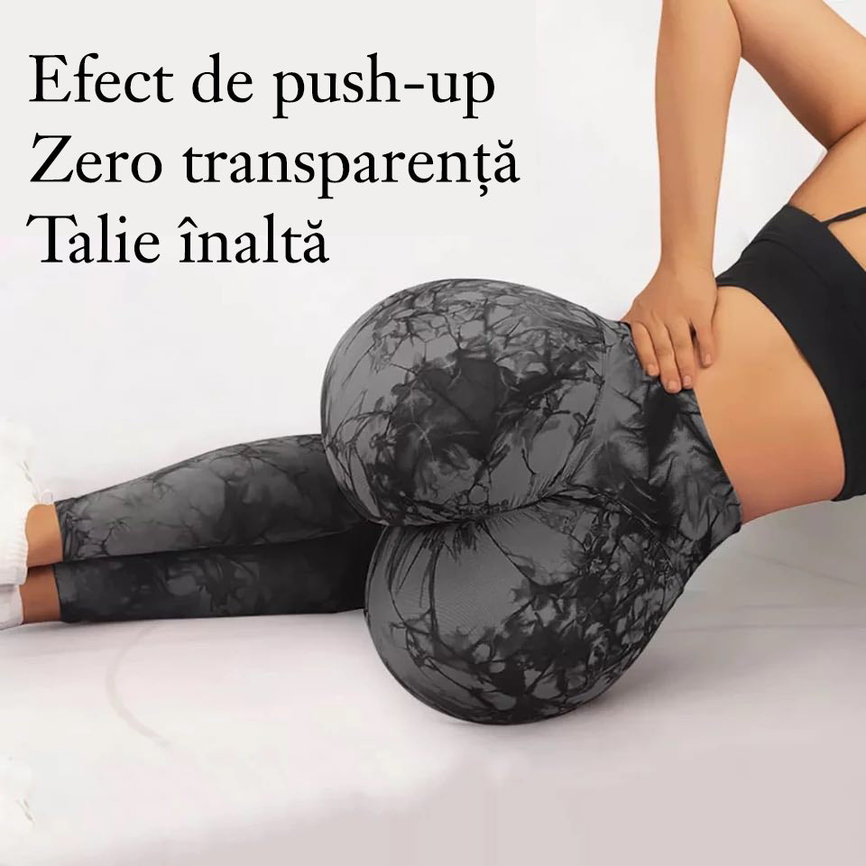 Colanți DWP Fitness PRO - Tie Dye, Fără cusături și Talie Înaltă