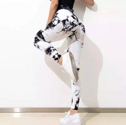 Colanți DWP Fitness PRO - Tie Dye, Fără cusături și Talie Înaltă