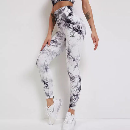 Colanți DWP Fitness PRO - Tie Dye, Fără cusături și Talie Înaltă