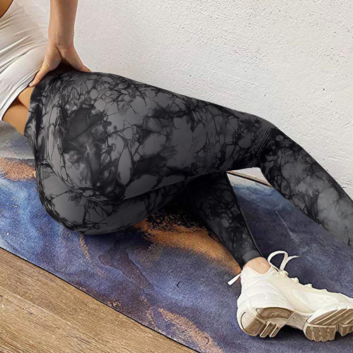 Colanți DWP Fitness PRO - Tie Dye, Fără cusături și Talie Înaltă