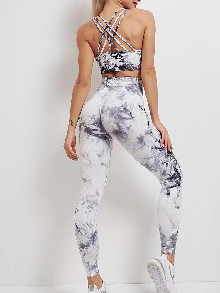 Colanți DWP Fitness PRO - Tie Dye, Fără cusături și Talie Înaltă
