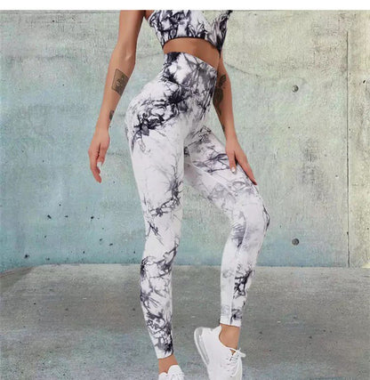 Colanți DWP Fitness PRO - Tie Dye, Fără cusături și Talie Înaltă