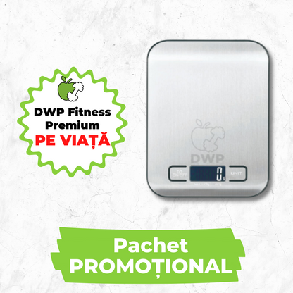 Pachet PROMO - DWP Premium "Pe Viață" și Cântar DWP Fitness - INOX