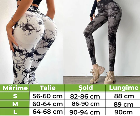 Colanți DWP Fitness PRO - Tie Dye + Colanți Modelatori DWP Fitness, cu Efect Anti-Celulitic + Abonament 12 luni