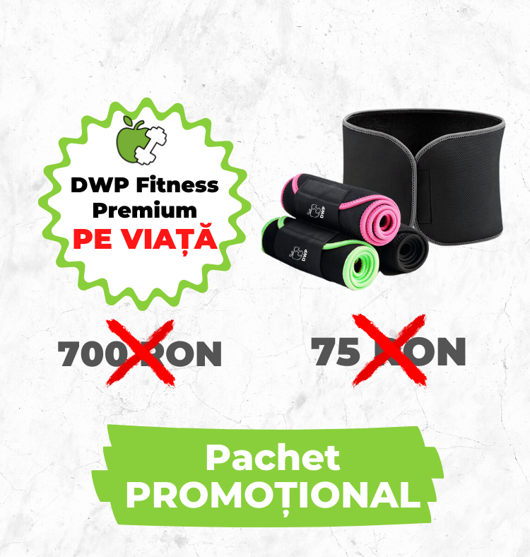 Pachet PROMO - DWP Premium "Pe Viață" și Centură pentru Slăbit & Tonifiere DWP, cu "Efect de Saună"