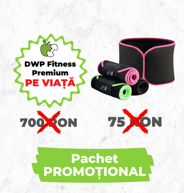 Pachet PROMO - DWP Premium "Pe Viață" și Centură pentru Slăbit & Tonifiere DWP, cu "Efect de Saună"