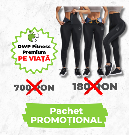 Pachet PROMO - DWP Premium "Pe Viață" și Colanți DWP Modelatori 2 în 1 - Centură Corset cu "Efect Termic"