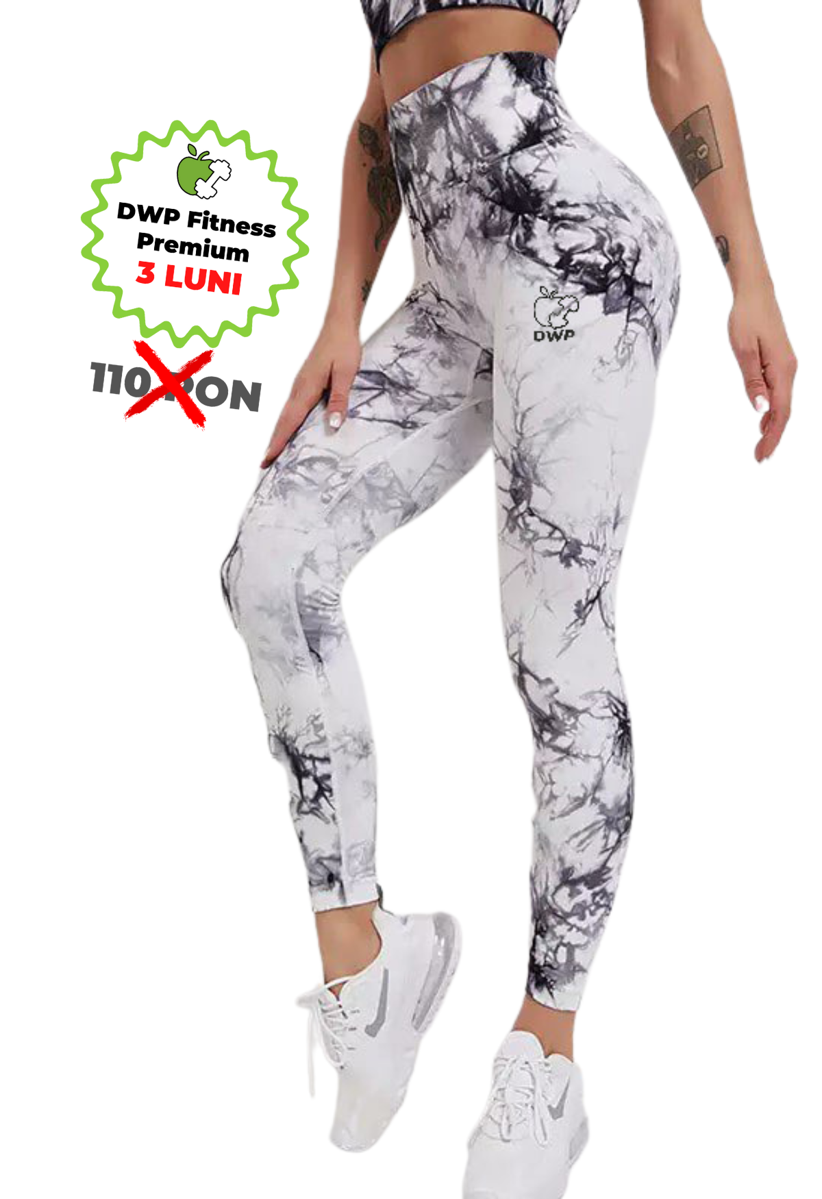 Colanți DWP Fitness PRO - Tie Dye, Fără cusături și Talie Înaltă