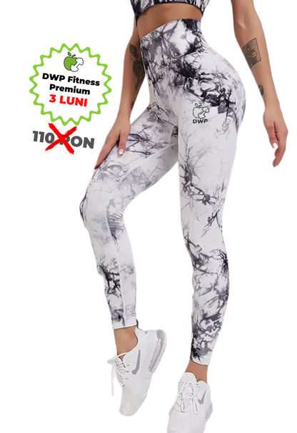 Colanți DWP Fitness PRO - Tie Dye, Fără cusături și Talie Înaltă