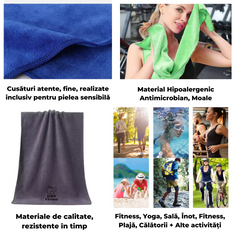 Pachet Promo - Colanți DWP Fitness PRO - Tie Dye, Fără cusături și Talie Înaltă + Prosop Sport DWP Fitness, din Microfibră