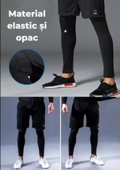 Set DWP Fitness X-Treme, Pantaloni Compresie + Pantaloni Scurți Bărbați