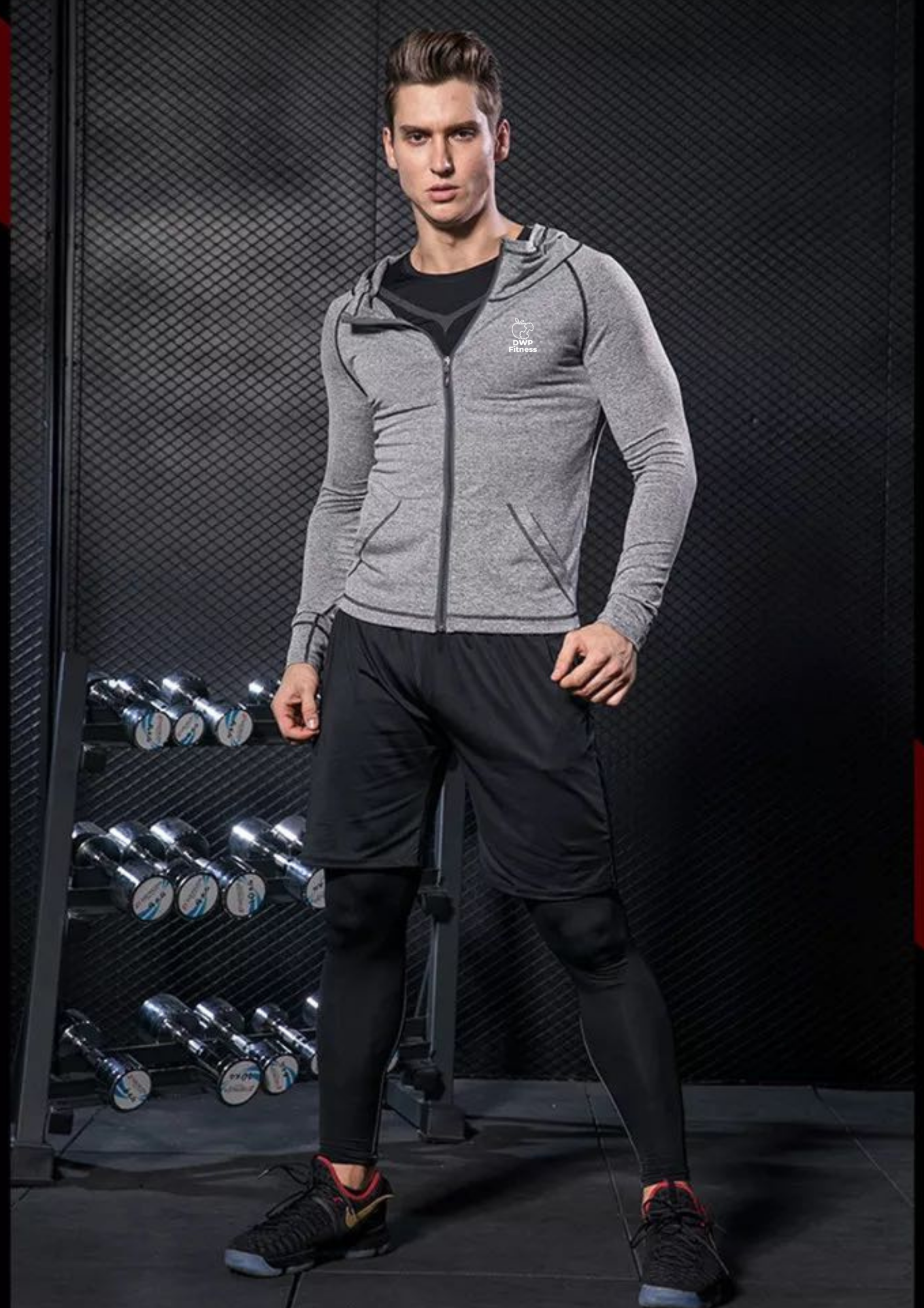 Hoodie DWP Fitness X-Treme, cu Compresie, Material Respirabil