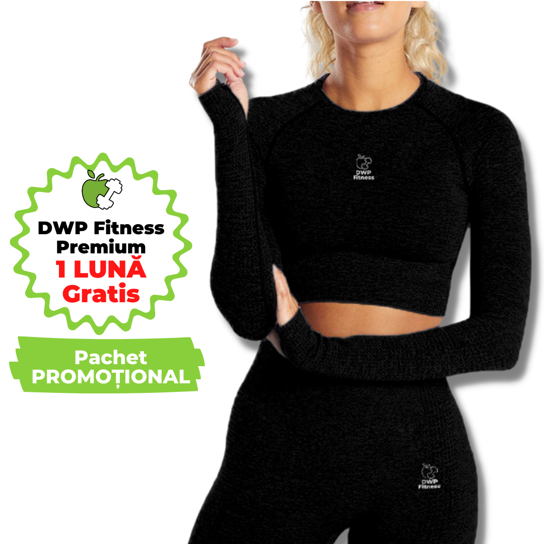 Bluză Sport "Crop Top" DWP Fitness, Fără Cusături - Lungă