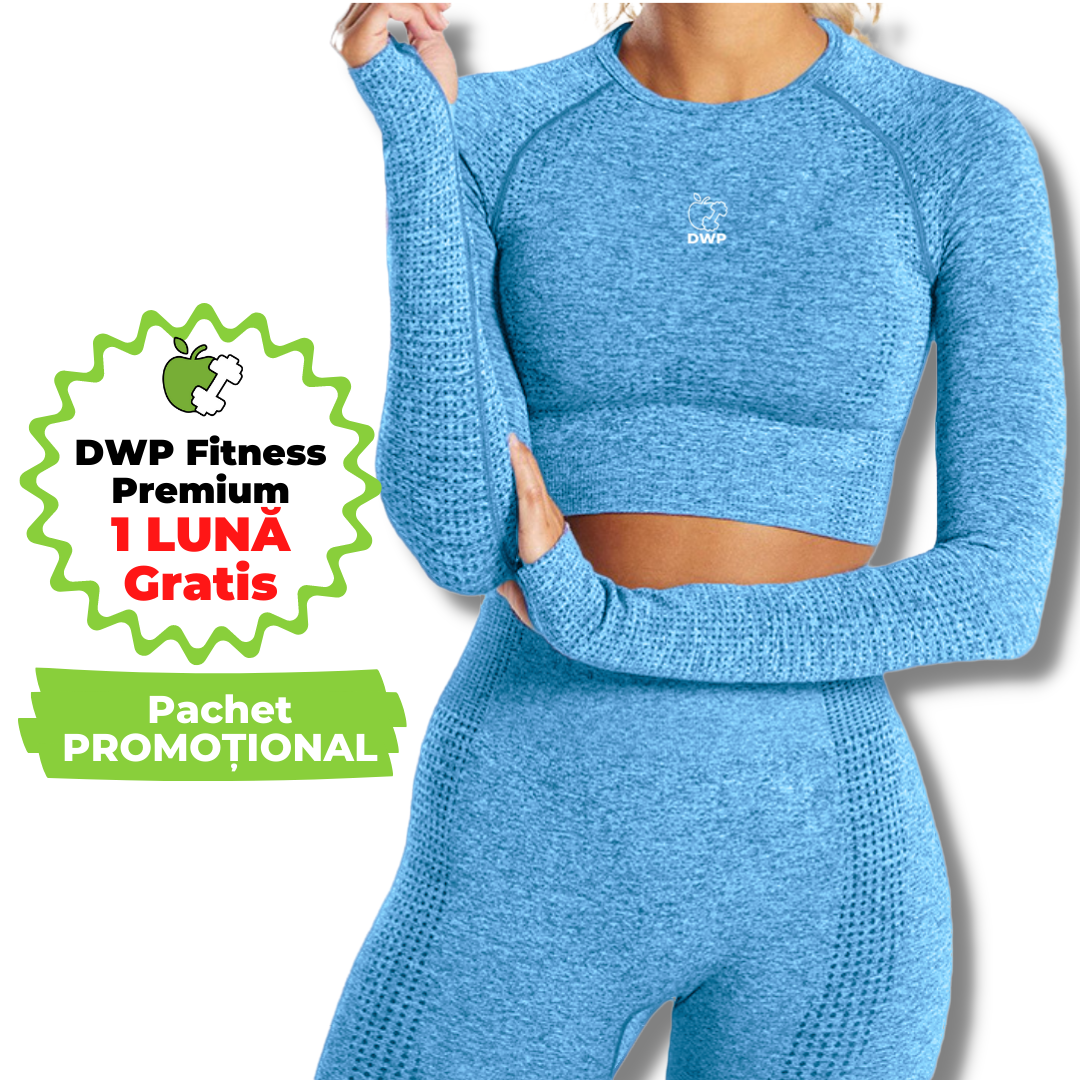 Bluză Sport "Crop Top" DWP Fitness, Fără Cusături - Lungă