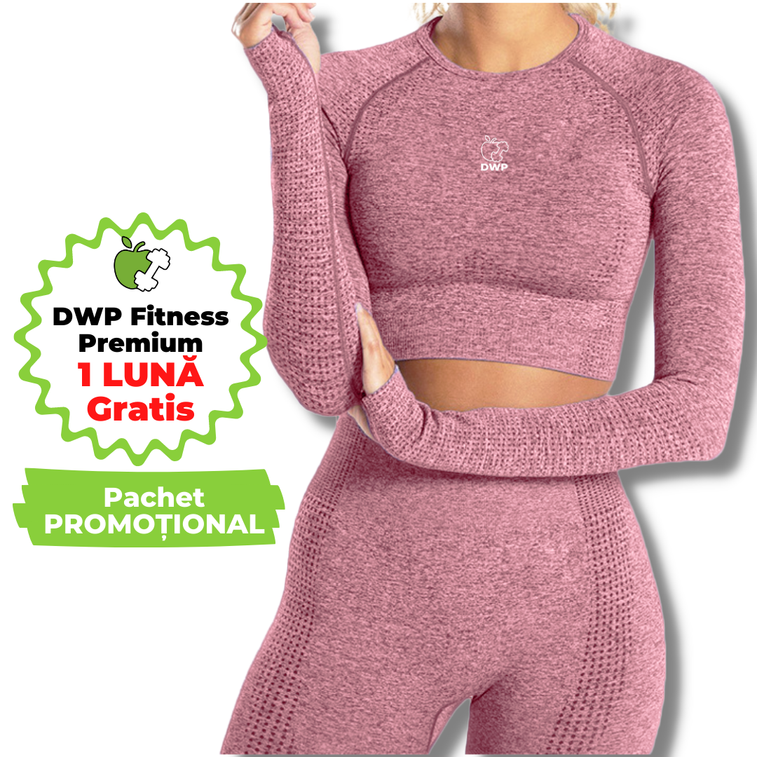 Bluză Sport "Crop Top" DWP Fitness, Fără Cusături - Lungă