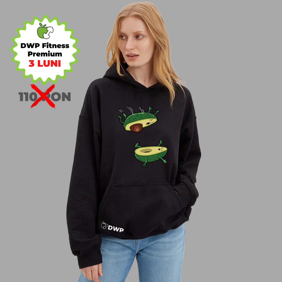 Hoodie DWP Fitness Signature Avocado, Unisex, Flaușat