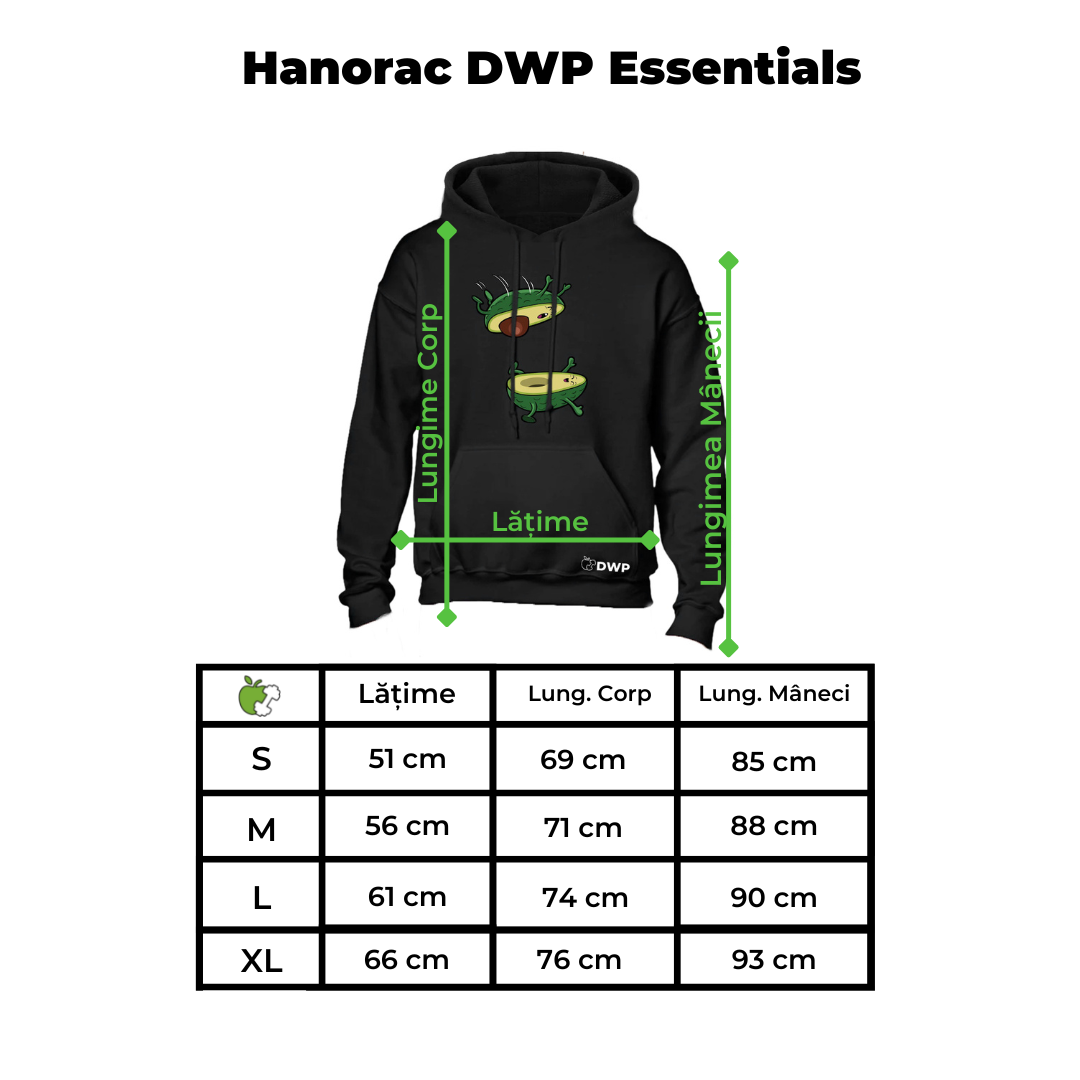 Hoodie DWP Fitness Signature Avocado, Unisex, Flaușat