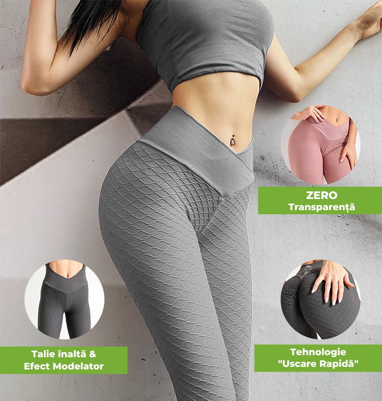 Colanți Modelatori DWP Fitness, cu Efect Anti-Celulitic