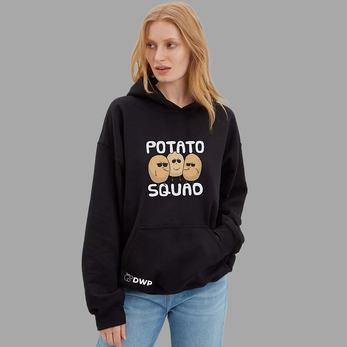 Hoodie DWP Fitness Signature Potato Squad, Unisex, Flaușat