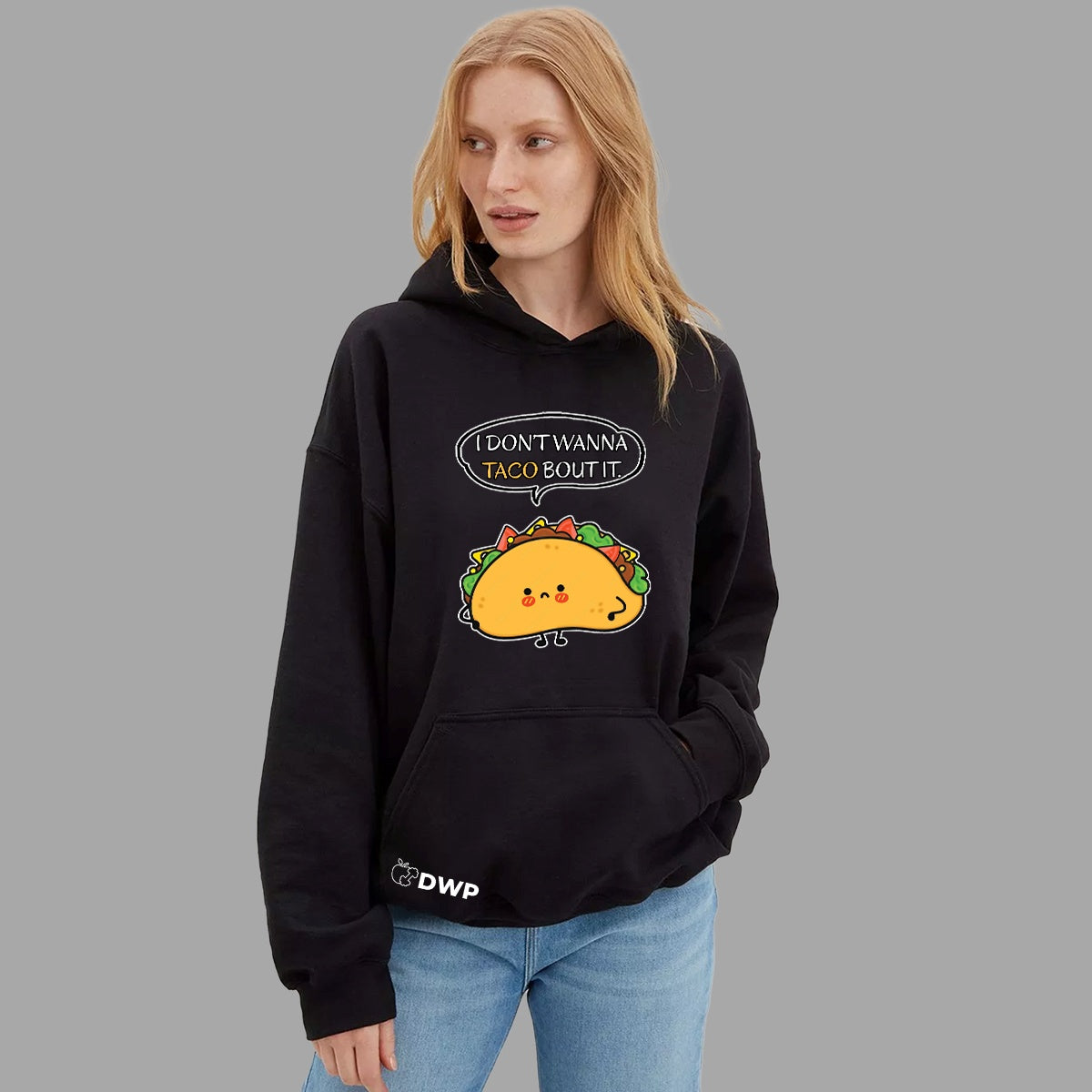 Hoodie DWP Fitness Signature Taco, Unisex, Flaușat