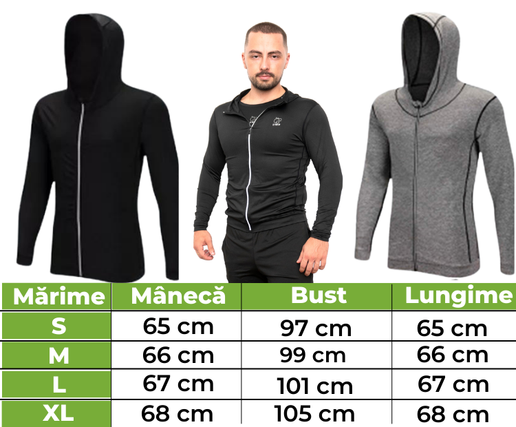 Hoodie DWP Fitness X-Treme, cu Compresie, Material Respirabil