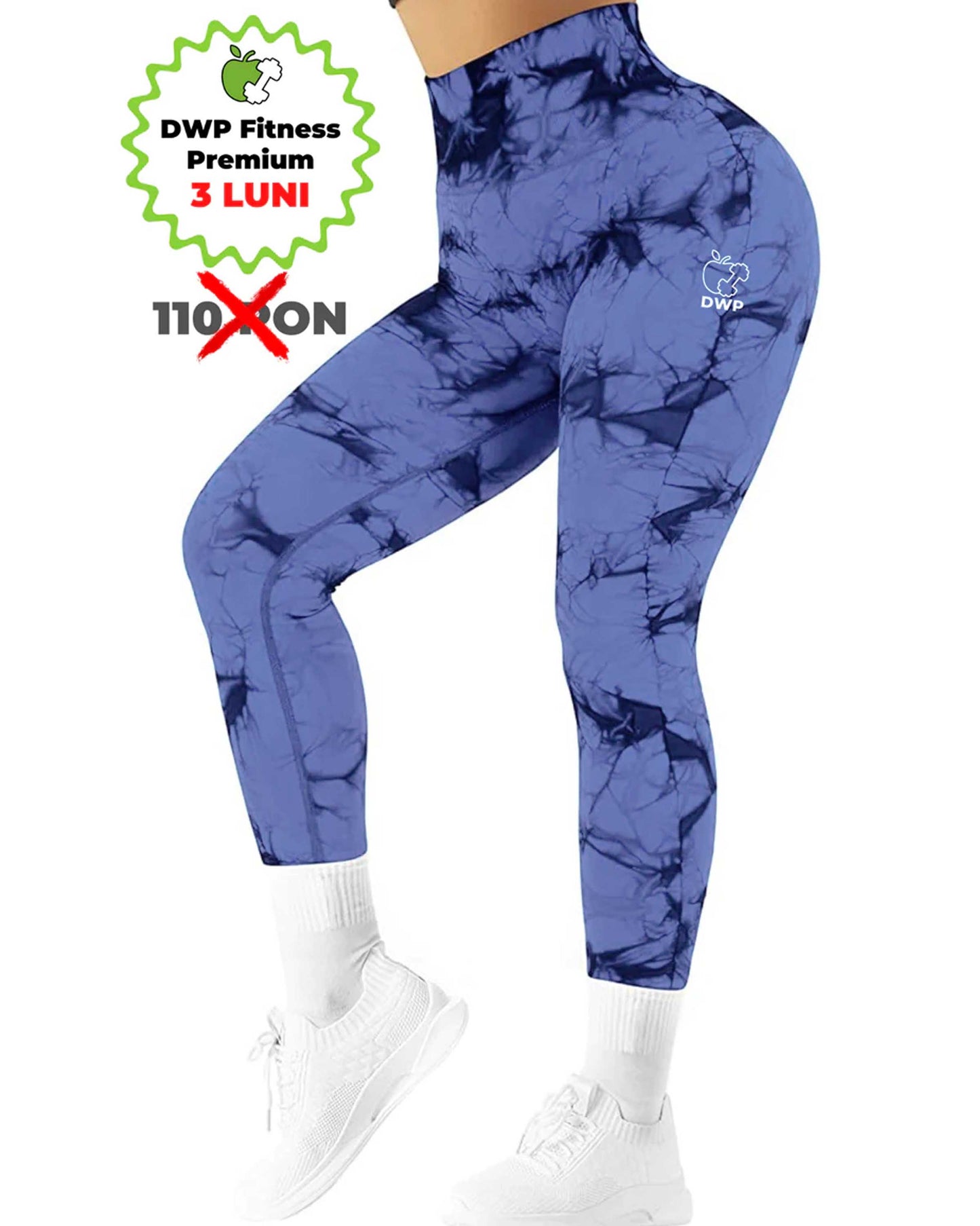 Colanți DWP Fitness PRO - Tie Dye, Fără cusături și Talie Înaltă